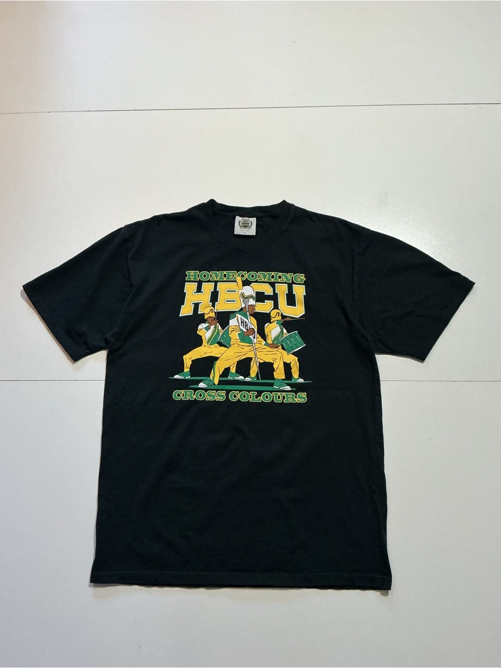 Cross Colours HBCU Homecoming Power Of Unity Black Graphic S/S T-Shirt